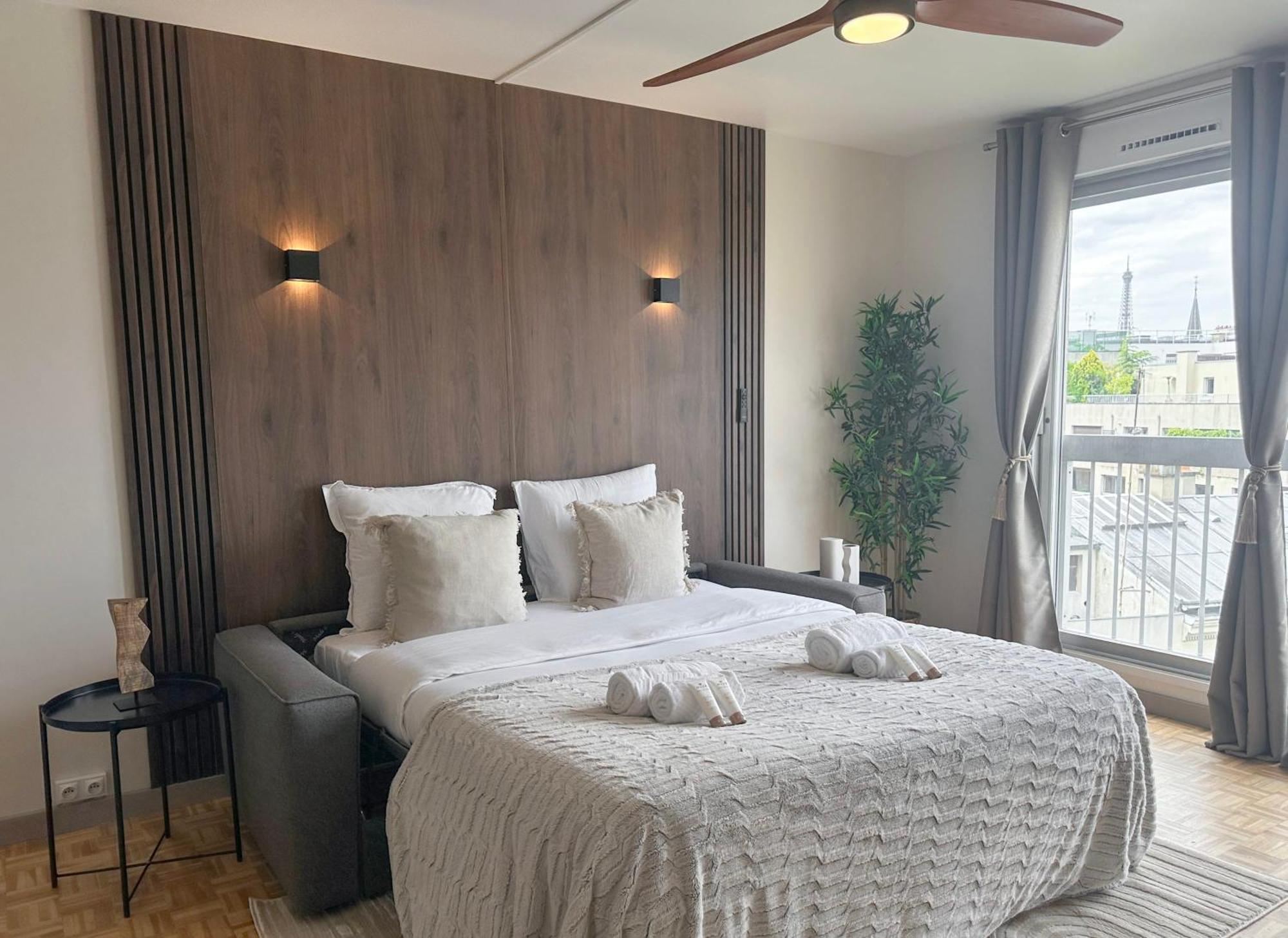 Brand-New Studio With Eiffel Tower View Παρίσι Εξωτερικό φωτογραφία